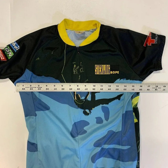 Attack Activewear Men's Sterling Rope Short Sleeve Half Zip Cycling Jersey SZ S - Picture 9 of 11